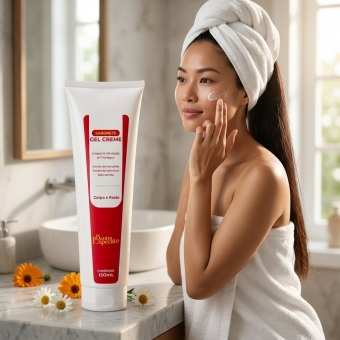 Sabonete Gel Creme Corpo e Rosto Santo Expedito 150ml
