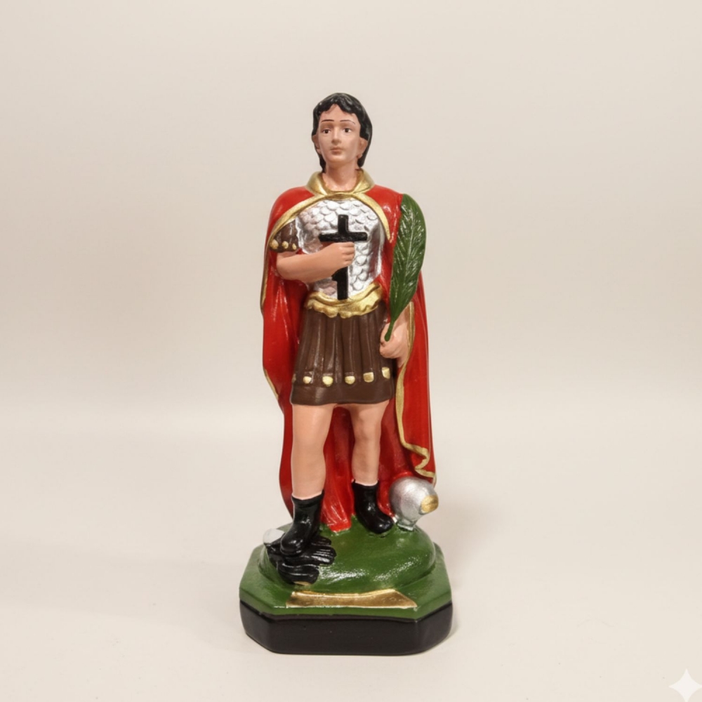 Santo Expedito 20cm Gesso 01 - Protetor Das Causas Urgentes